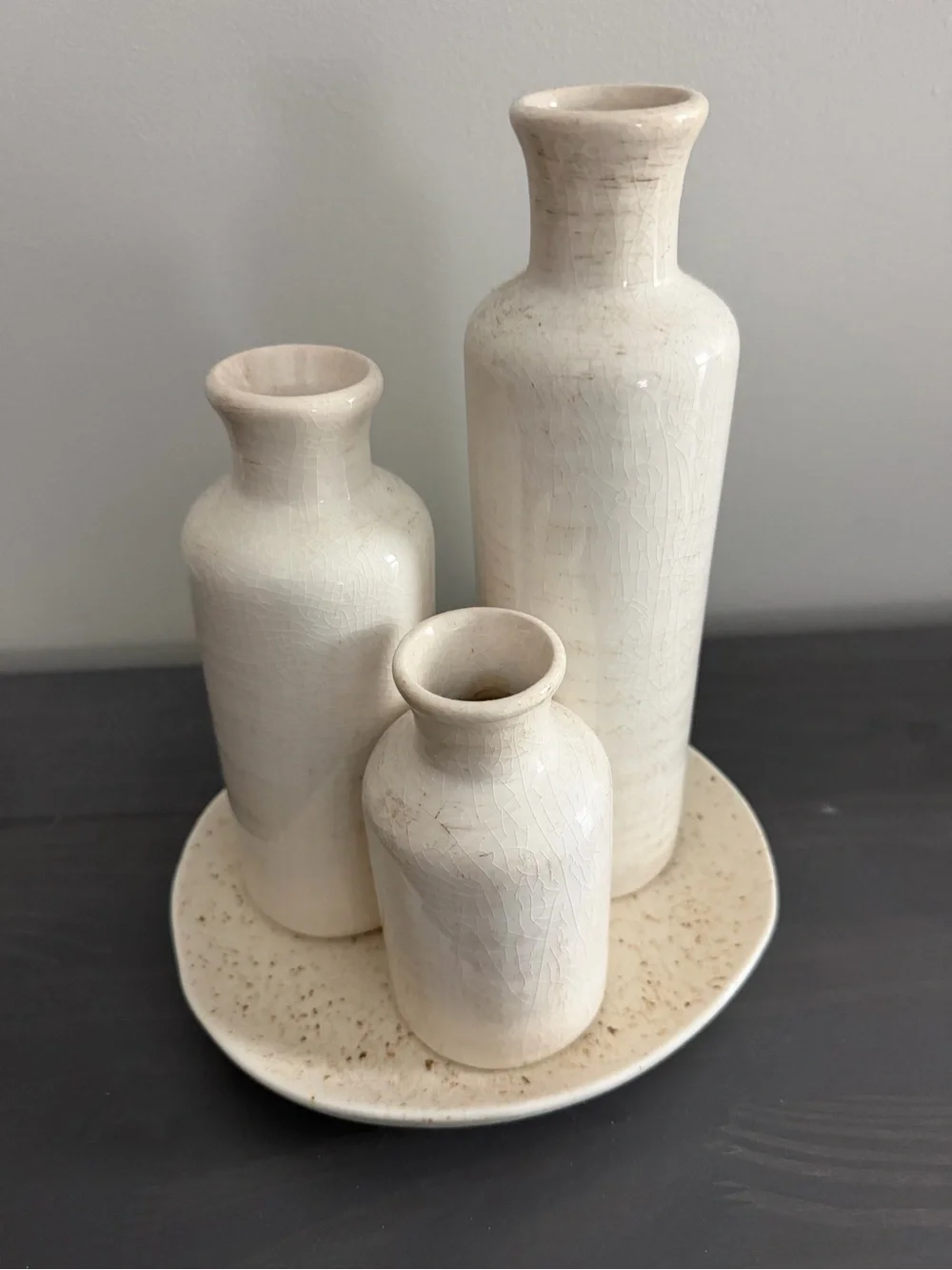 Neutral Ceramic Vase Trio